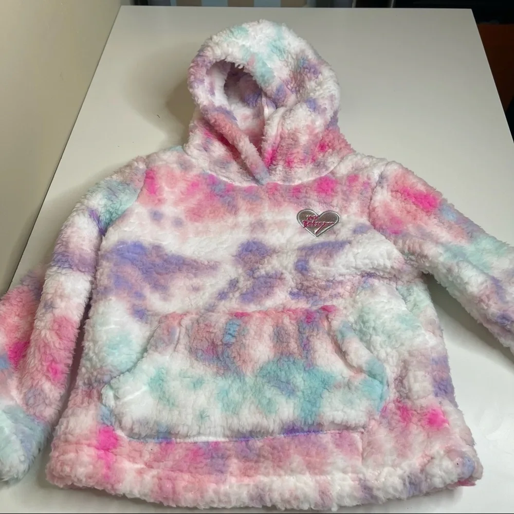 Betsey Johnson Faux Fur Hoodie size 4